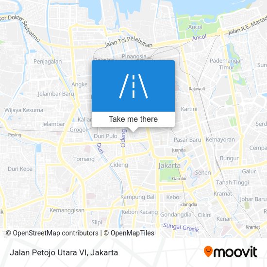 Jalan Petojo Utara VI map