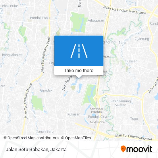 Jalan Setu Babakan map