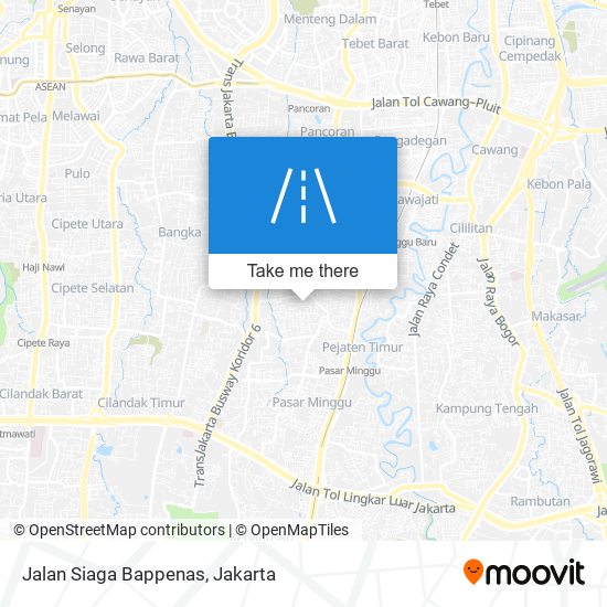 Jalan Siaga Bappenas map