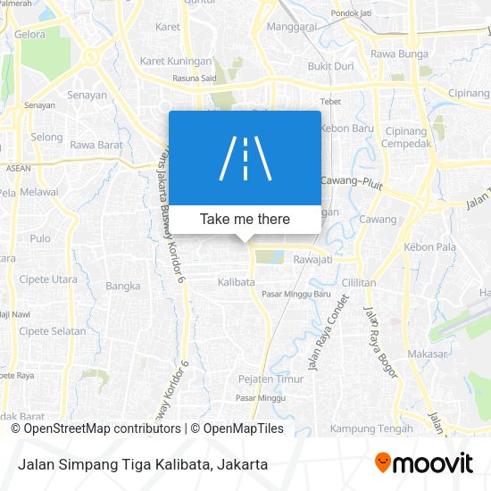 Jalan Simpang Tiga Kalibata map