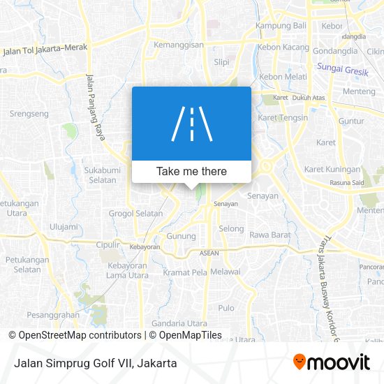 Jalan Simprug Golf VII map