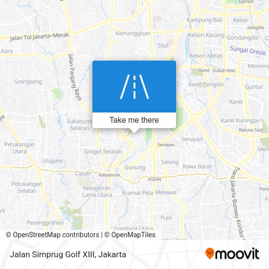 Jalan Simprug Golf XIII map