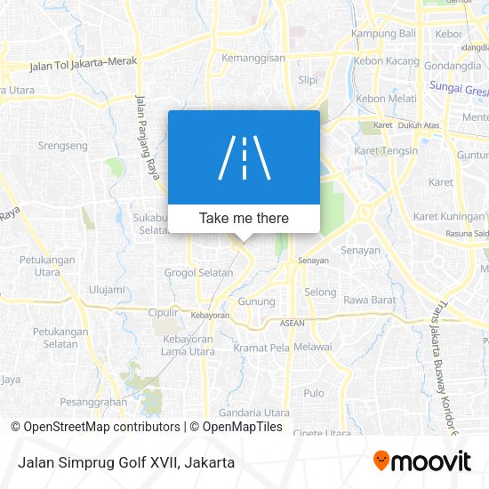 Jalan Simprug Golf XVII map