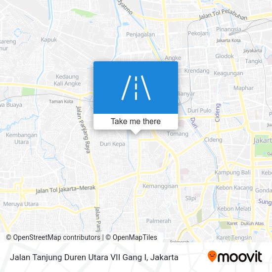 Jalan Tanjung Duren Utara VII Gang I map
