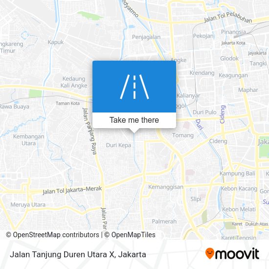 Jalan Tanjung Duren Utara X map