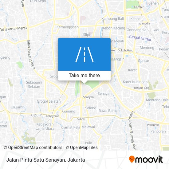 Jalan Pintu Satu Senayan map
