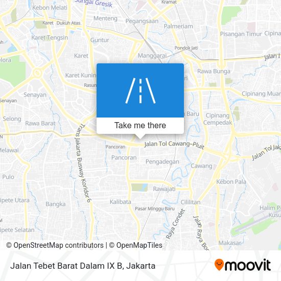 Jalan Tebet Barat Dalam IX B map