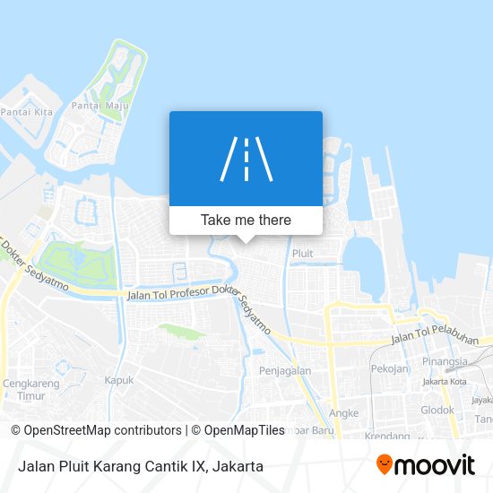 Jalan Pluit Karang Cantik IX map