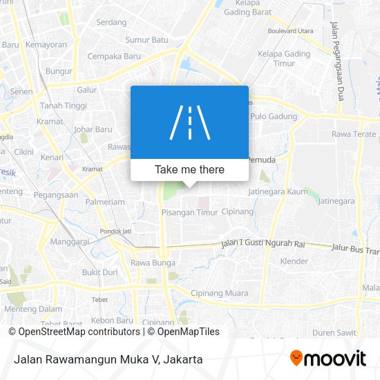 Jalan Rawamangun Muka V map
