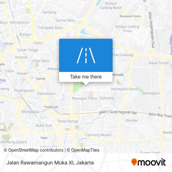 Jalan Rawamangun Muka XI map