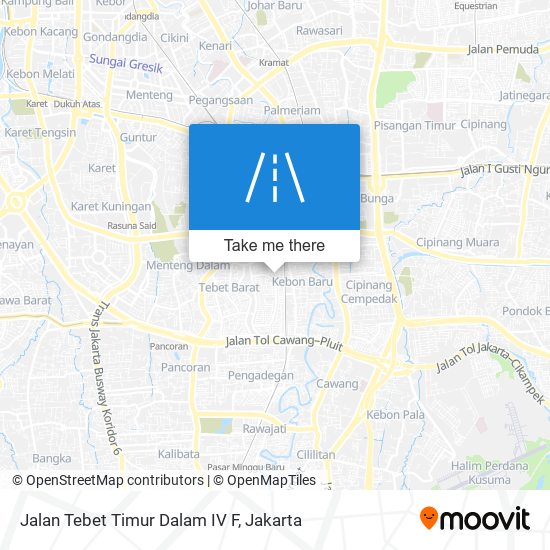 Jalan Tebet Timur Dalam IV F map