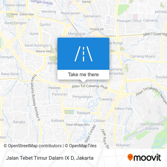 Jalan Tebet Timur Dalam IX D map