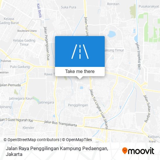 Jalan Raya Penggilingan Kampung Pedaengan map