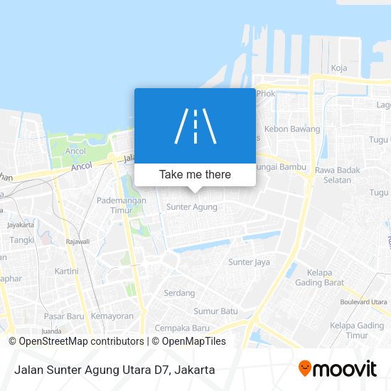 Jalan Sunter Agung Utara D7 map