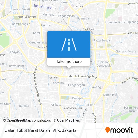 Jalan Tebet Barat Dalam VI K map