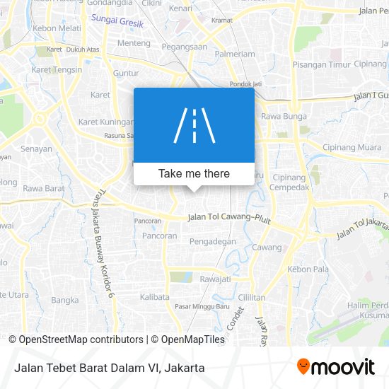 Jalan Tebet Barat Dalam VI map