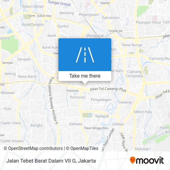 Jalan Tebet Barat Dalam VII G map
