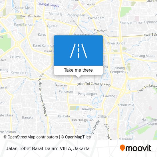 Jalan Tebet Barat Dalam VIII A map