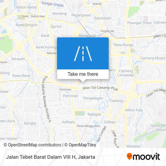 Jalan Tebet Barat Dalam VIII H map