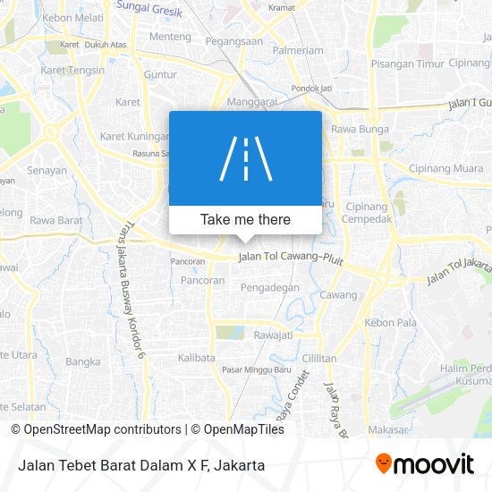 Jalan Tebet Barat Dalam X F map