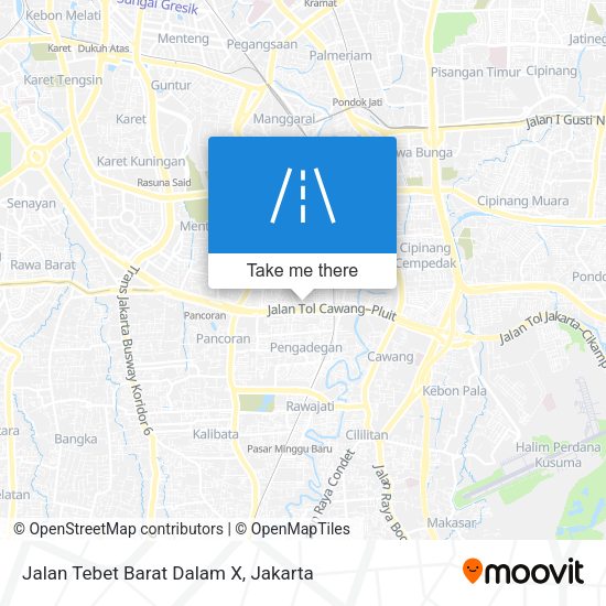 Jalan Tebet Barat Dalam X map