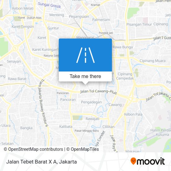 Jalan Tebet Barat X A map