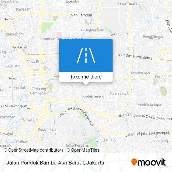 Jalan Pondok Bambu Asri Barat I map