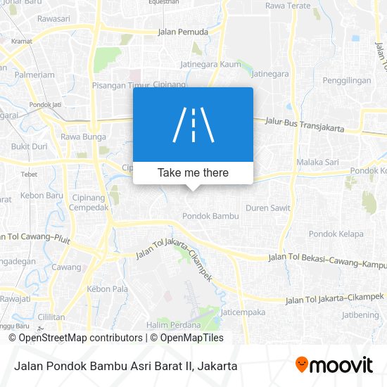 Jalan Pondok Bambu Asri Barat II map