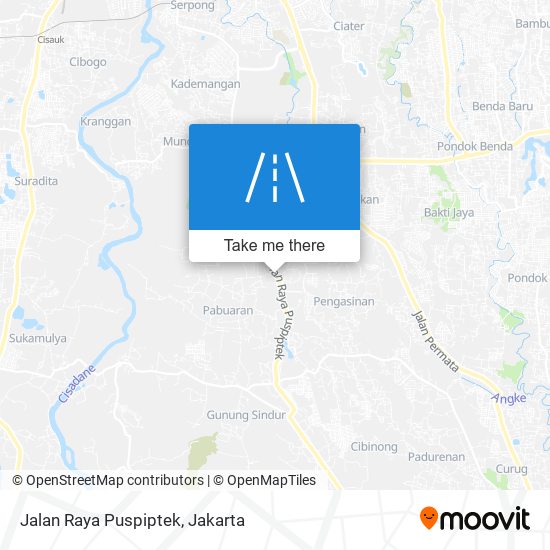 Jalan Raya Puspiptek map