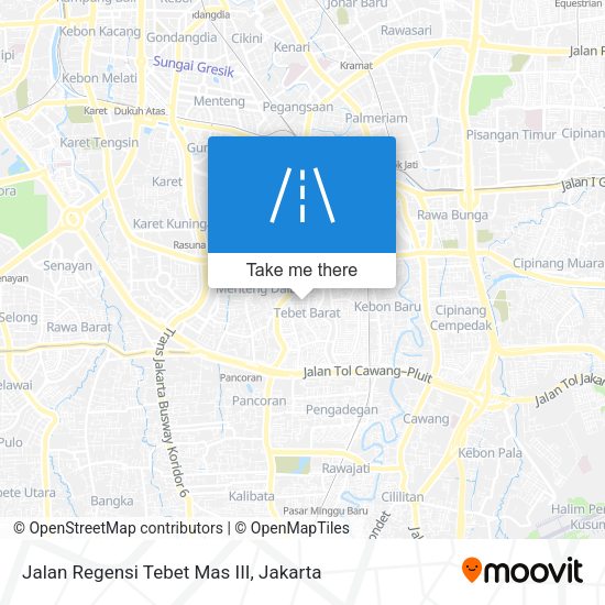 Jalan Regensi Tebet Mas III map
