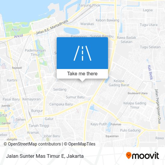 Jalan Sunter Mas Timur E map