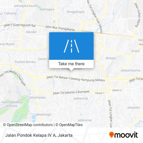 Jalan Pondok Kelapa IV A map