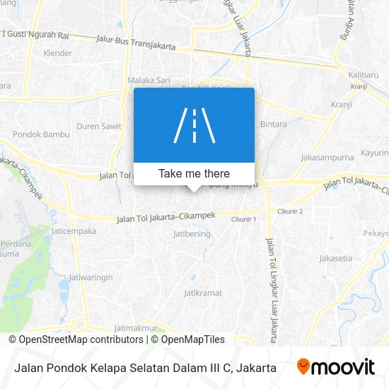 Jalan Pondok Kelapa Selatan Dalam III C map