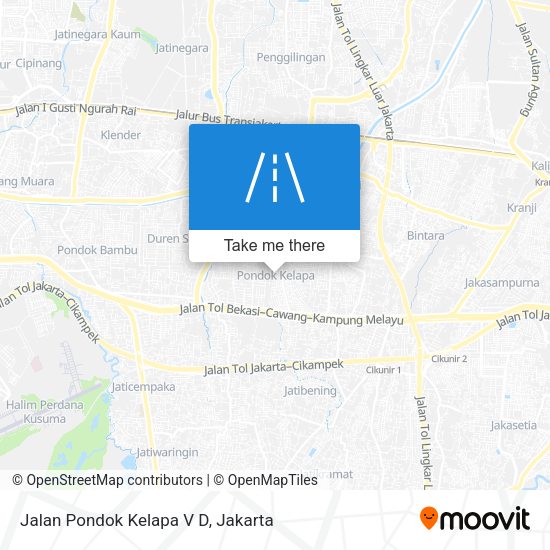 Jalan Pondok Kelapa V D map