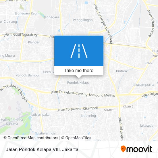 Jalan Pondok Kelapa VIII map