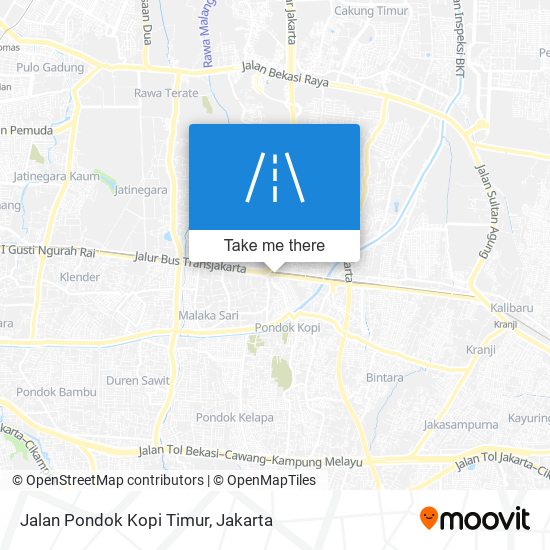 Jalan Pondok Kopi Timur map