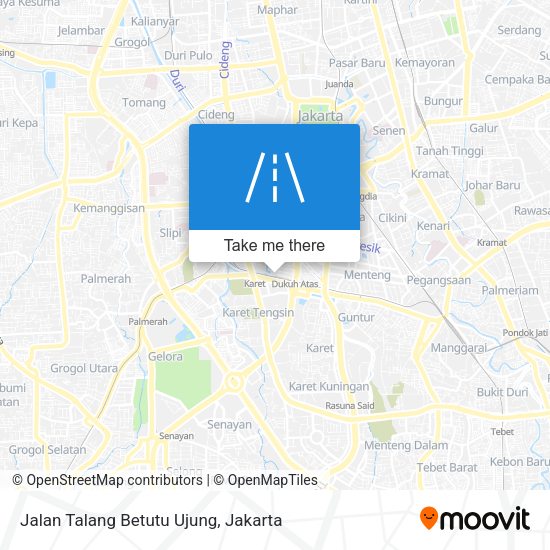 Jalan Talang Betutu Ujung map