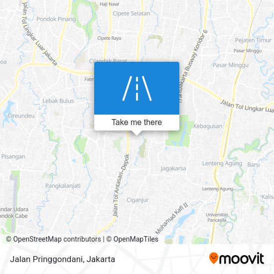 Jalan Pringgondani map