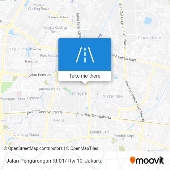 Jalan Pengarengan Rt 01/ Rw 10 map