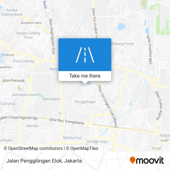 Jalan Penggilingan Elok map