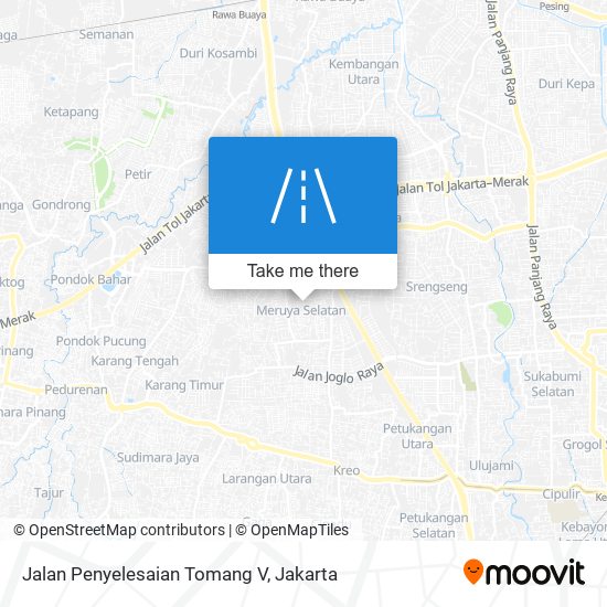 Jalan Penyelesaian Tomang V map