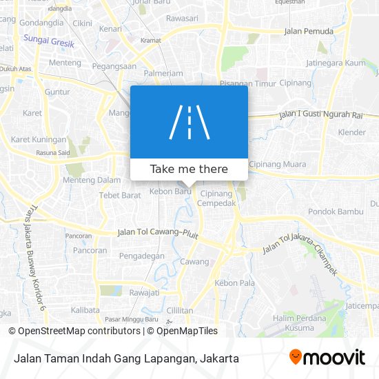 Jalan Taman Indah Gang Lapangan map