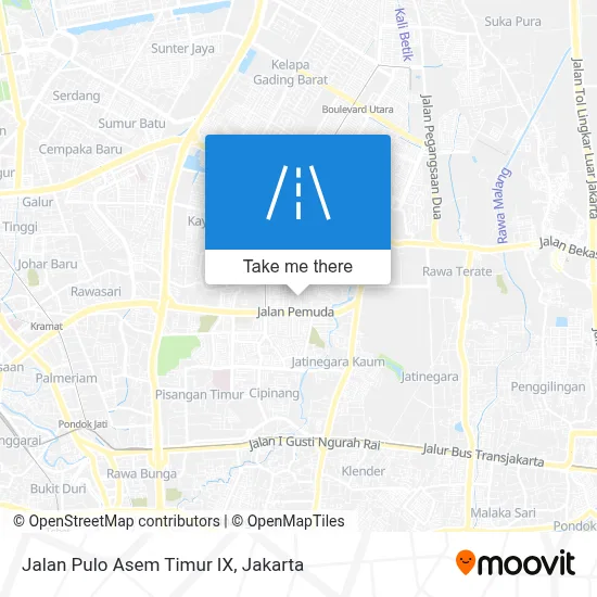 Jalan Pulo Asem Timur IX map