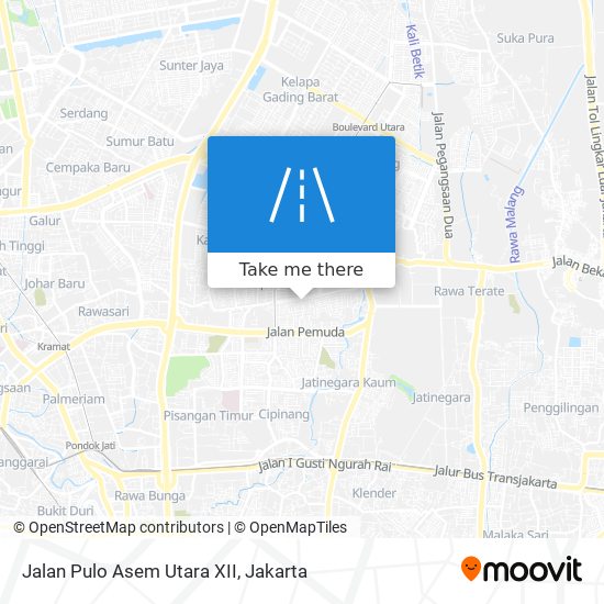 Jalan Pulo Asem Utara XII map