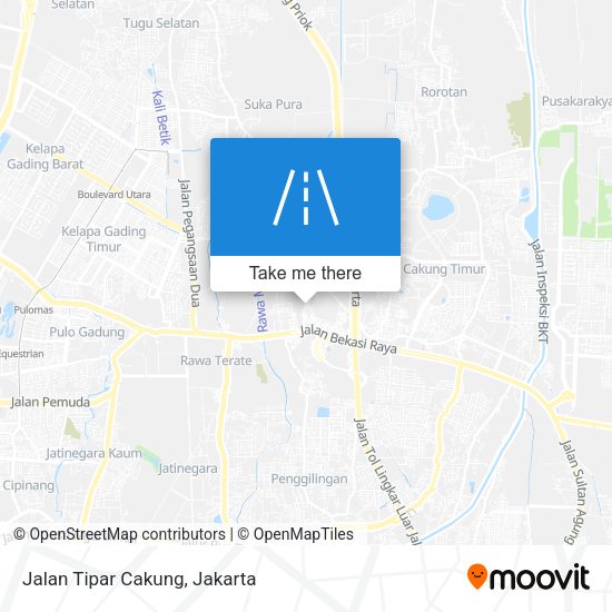 Jalan Tipar Cakung map