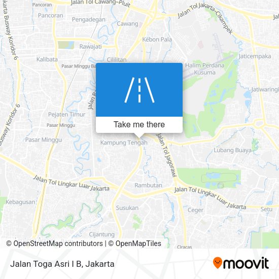 Jalan Toga Asri I B map