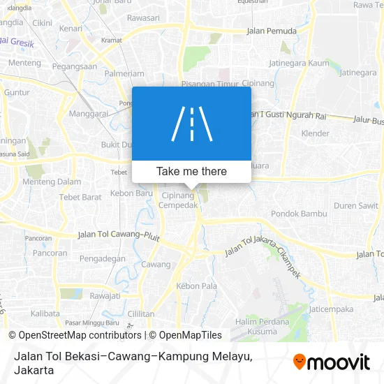 Jalan Tol Bekasi–Cawang–Kampung Melayu map