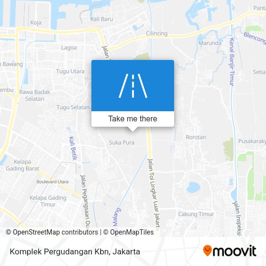 Komplek Pergudangan Kbn map