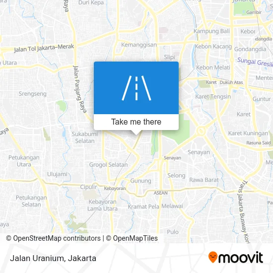 Jalan Uranium map