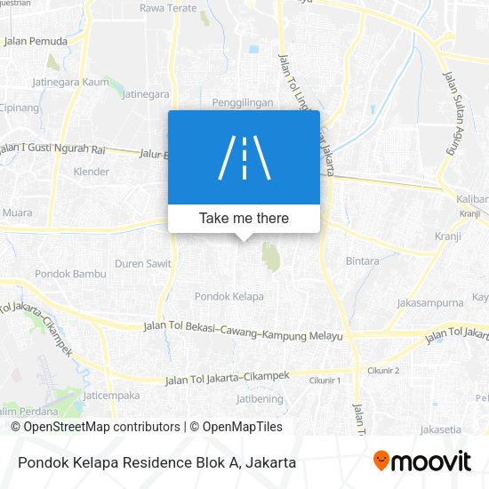 Pondok Kelapa Residence Blok A map